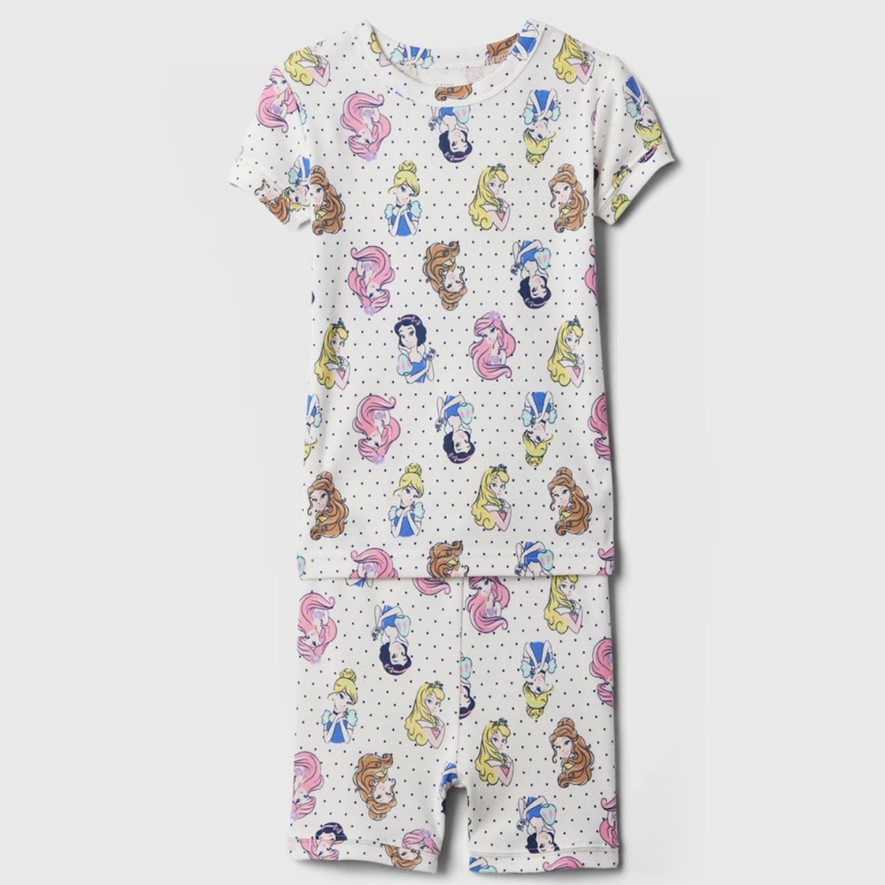 NWT Gap Disney Princess 100% Organic Cotton PJ Set pajama size 6 girls